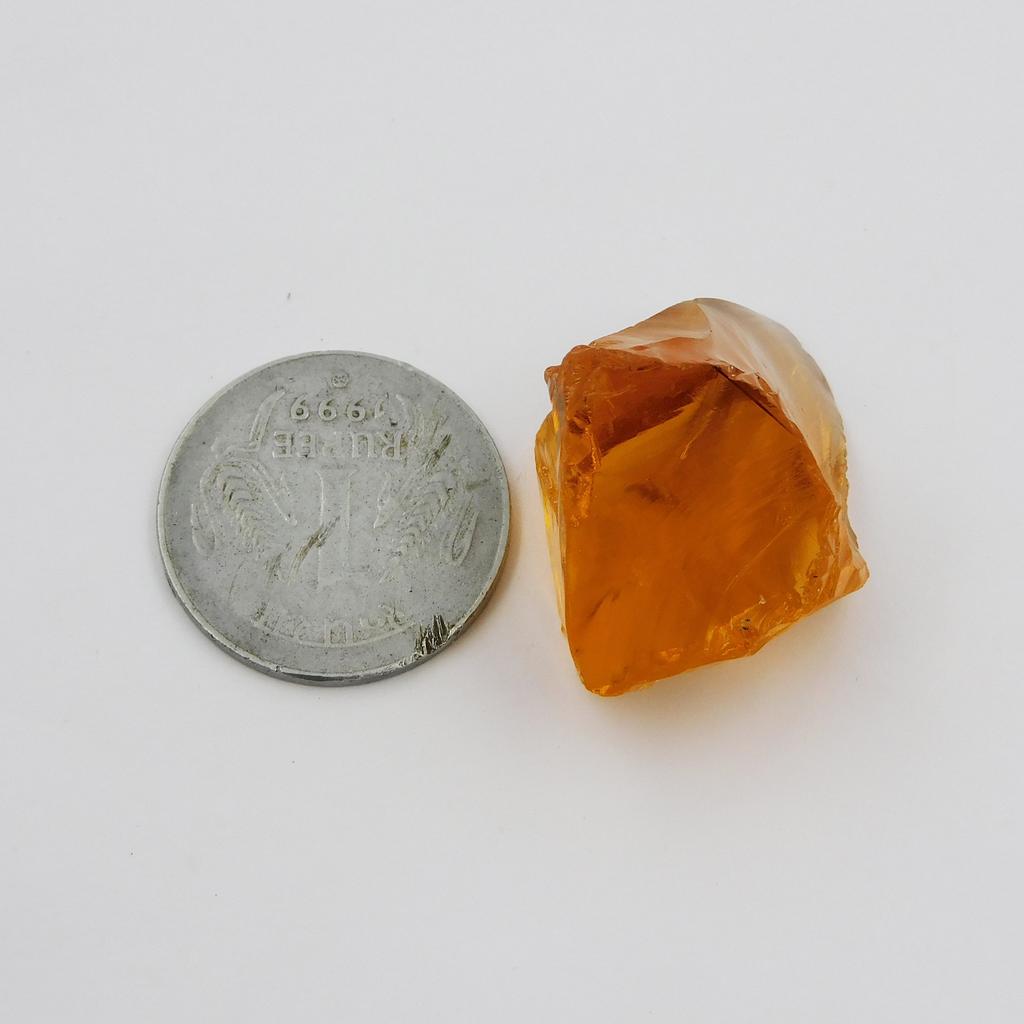 Natural Orange Topaz Loose Gemstone 85.65 Ct Brazilian Golden Rough for Lapidary and Gem Collections