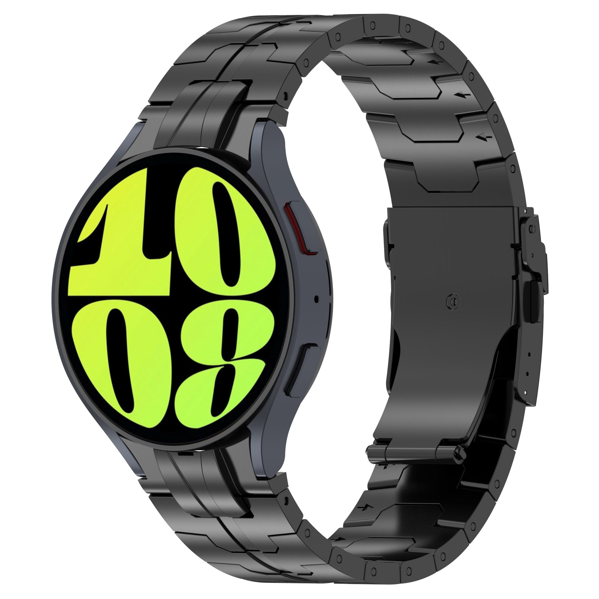 

For Samsung Galaxy Watch6 40mm 44mm/Watch6 Classic 43mm 47mm Stainless Steel Band Watch Strap with Connector Silver