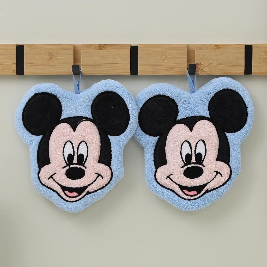 Cartoon Coral Fleece Hand Towel with Mickey, Minnie & Donald Designs - Absorbent, Quick-Drying for Kitchen Use
