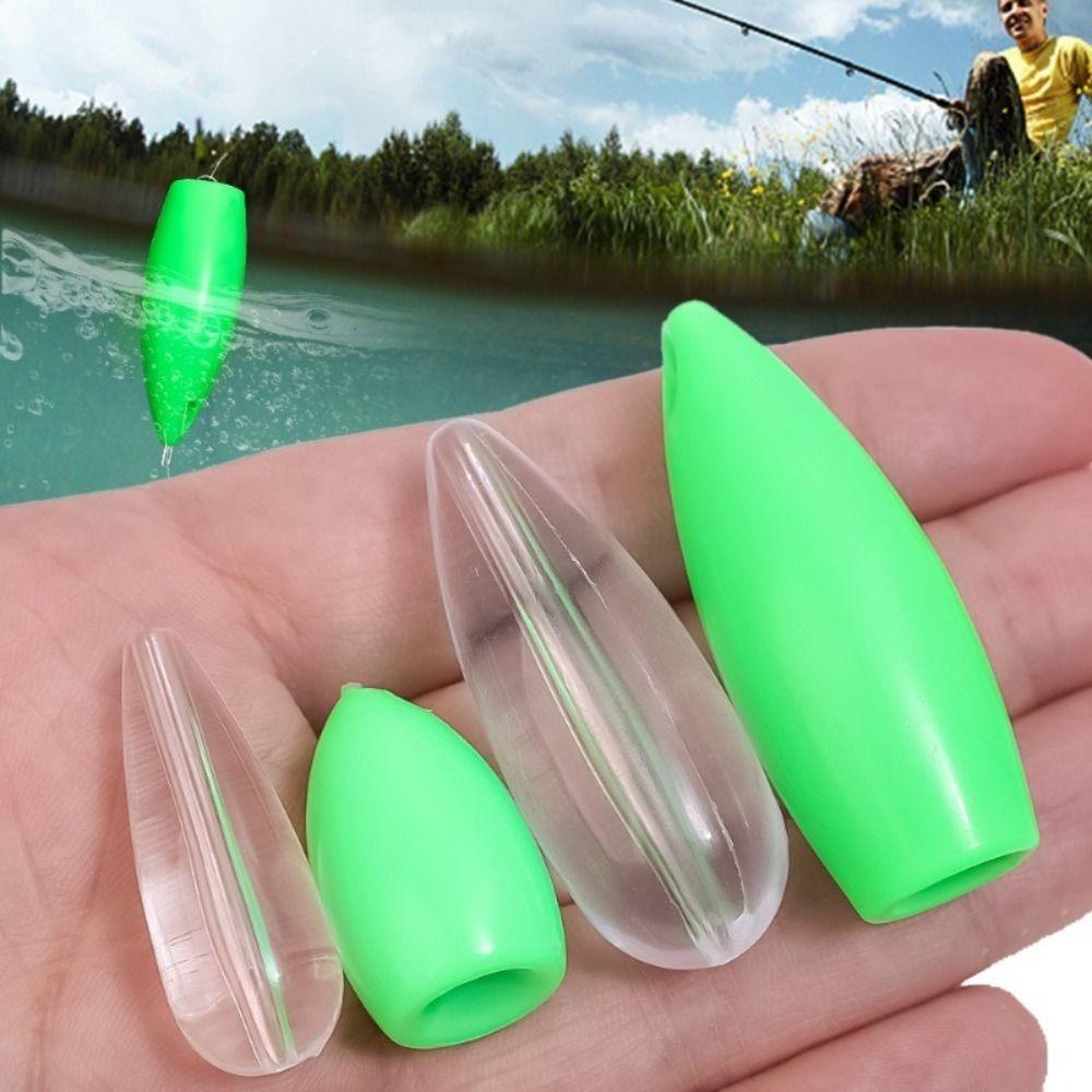 10Pcs 3.2g/7.5g Durable Silicone Fly Fishing Lure Sinking-down Transparent Casting Aids Fishing Tools Buoy