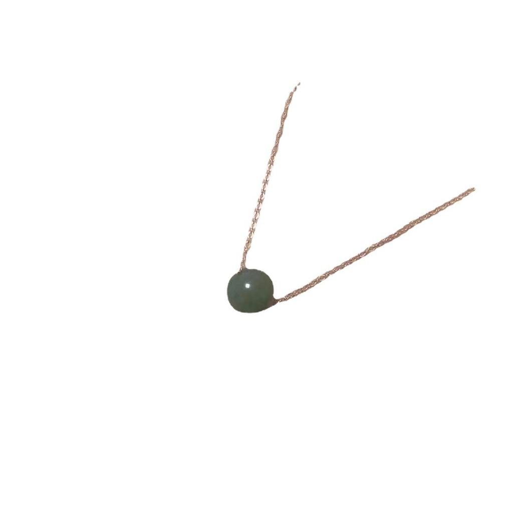 Qinghai Hotan Cat's Eye Jasper Necklace, Collarbone Chain, Niche Design, Light Luxury, Fairy-like