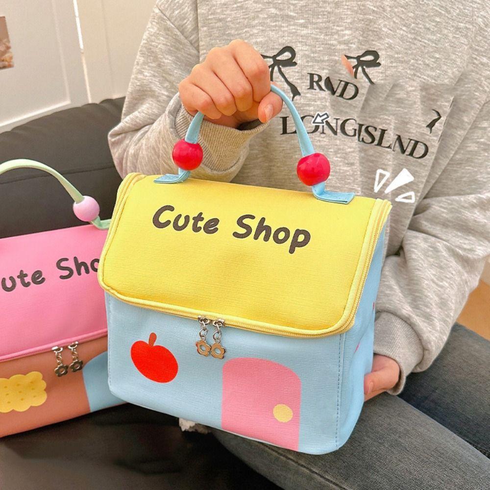 House Shape Cartoon Cosmetic Bag Solid Color Makeup Bags Makeup Organizer Toiletries Bag  Travel