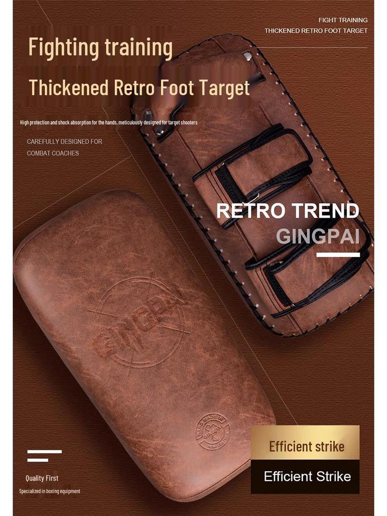 Muay Thai Gebogen Trapkussen - Professioneel Trainingsverdikt Been- & Handkussen voor Boksen & Sanda.