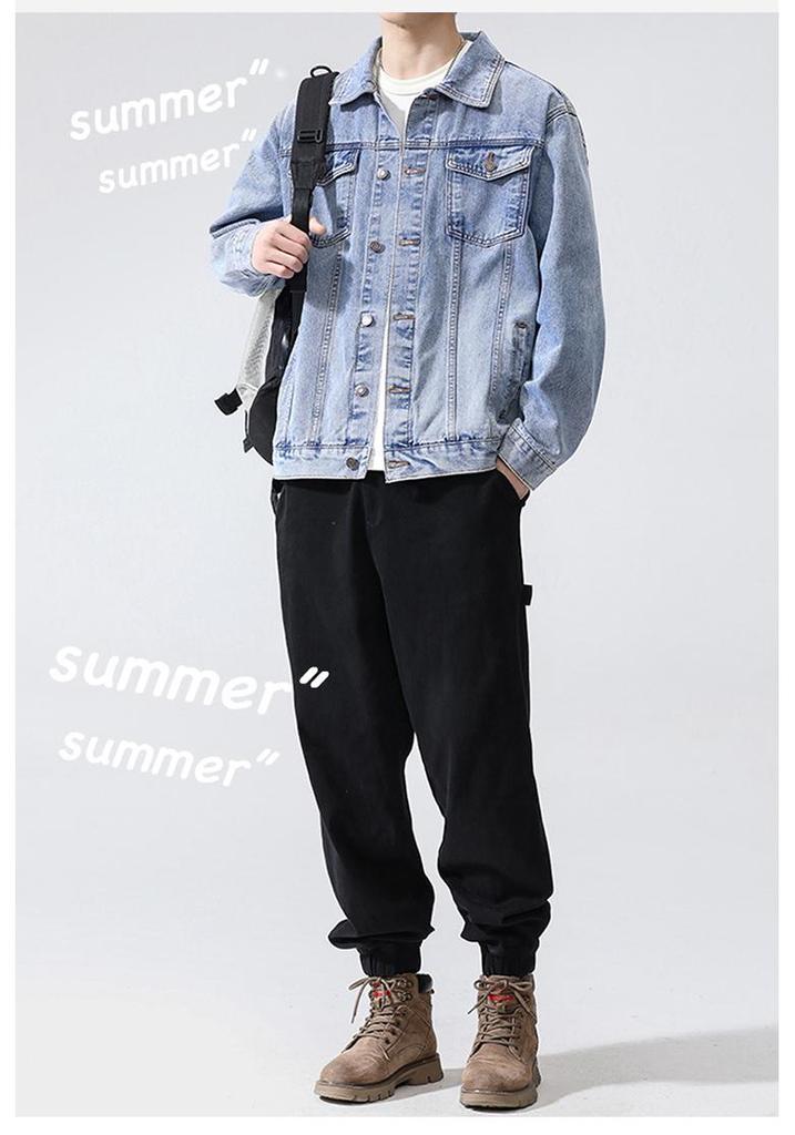 2024 Men's Trendy Loose Denim Jacket - Spring Casual Korean Style