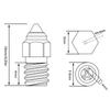 Accessori per Stampanti 3D Ugelli CHT SE6 Altamente Fluidi Clonati 0.4mm Per Stampanti CR10 Ugelli SE6 in Acciaio Indurito
