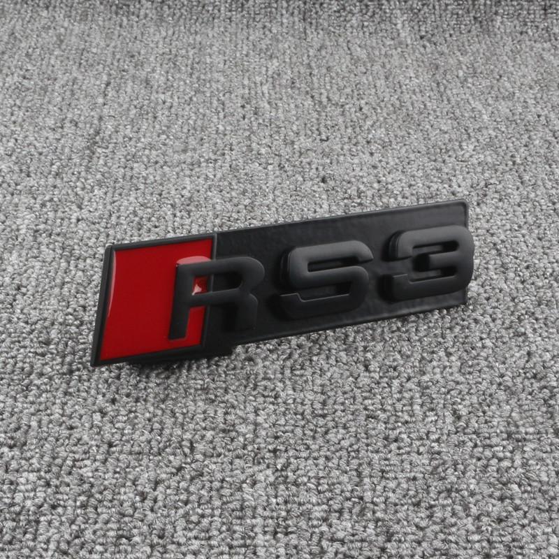 Car Honeycomb Grille Emblem Sticker Car Displacement Badge For 22 A3 A4 A6 Q5 A5 A1 Q3 Q7 A7 TT Q2 SQ5 RSQ3 RSQ8 S3 S4 RS5 RS6