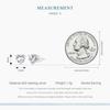 Cercei cu zirconiu cu inimă strălucitoare din argint Sterling 925 BAMOER Cercei simpli Little Love pentru femei Bijuterii fine