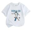 Kids Boys Girls 100% Cotton Crew Neck Short Sleeve T-Shirt, Soccer Player No.7 Print Casual Tees for Sports Fans Children Everyday Wear Top