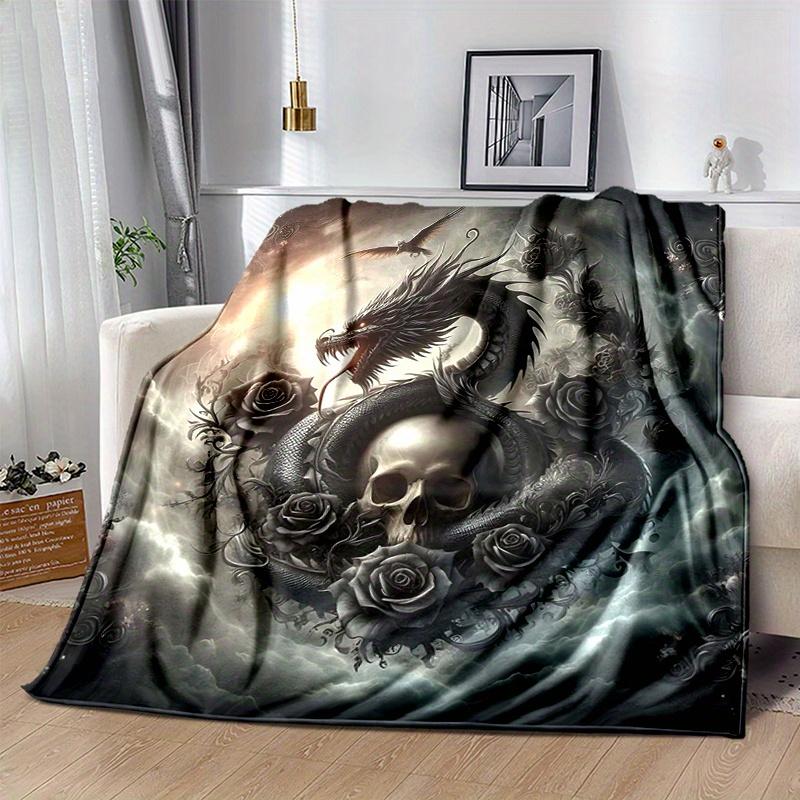 1pc Dragon's Serpent Blanket Soft Warms, Living Room, Travel, Camping, Car Blankets