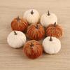 1 Satz Künstliche Flanell-Kürbismodelle für Herbst, Erntedankfest, Halloween-Party-Tischdekoration, Heim-DIY-Bastel-Kranz-Geschenke
