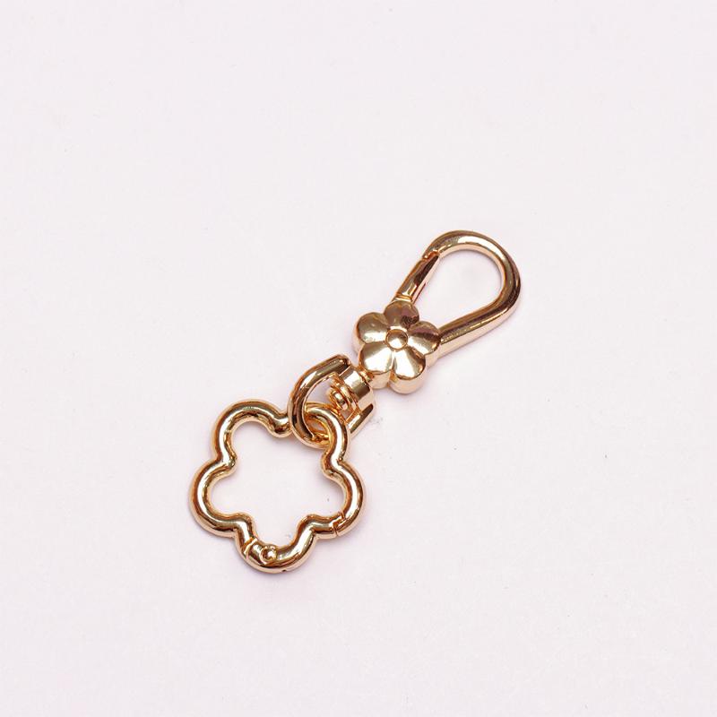1Pcs Flower Spring Buckle Cute Keychain Purse Bag Charm Pendant Accessories For Women Purse Bag Decoration