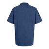 Womens  Denim Dress Summer Deep V Neck Half Sleeve Collared Loose  Jean Dress With Pockets