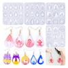 Set of 4 Christmas Inspires Earring Epoxy Mold Customized Earring Pendant Mold for Craft Enthusiasts Jewelry Making Tool
