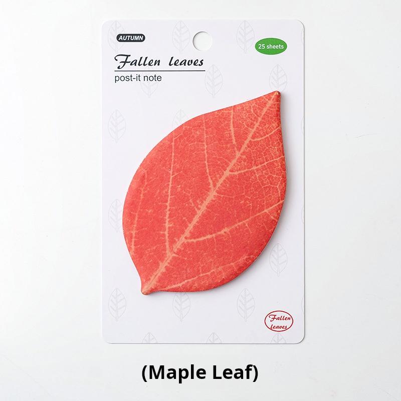25 Sheets/book Leaf Sticky Notes Stickers Leaf Sticky Notes DIY Decoration Plant Green Sticky Notes Leaf Stickers