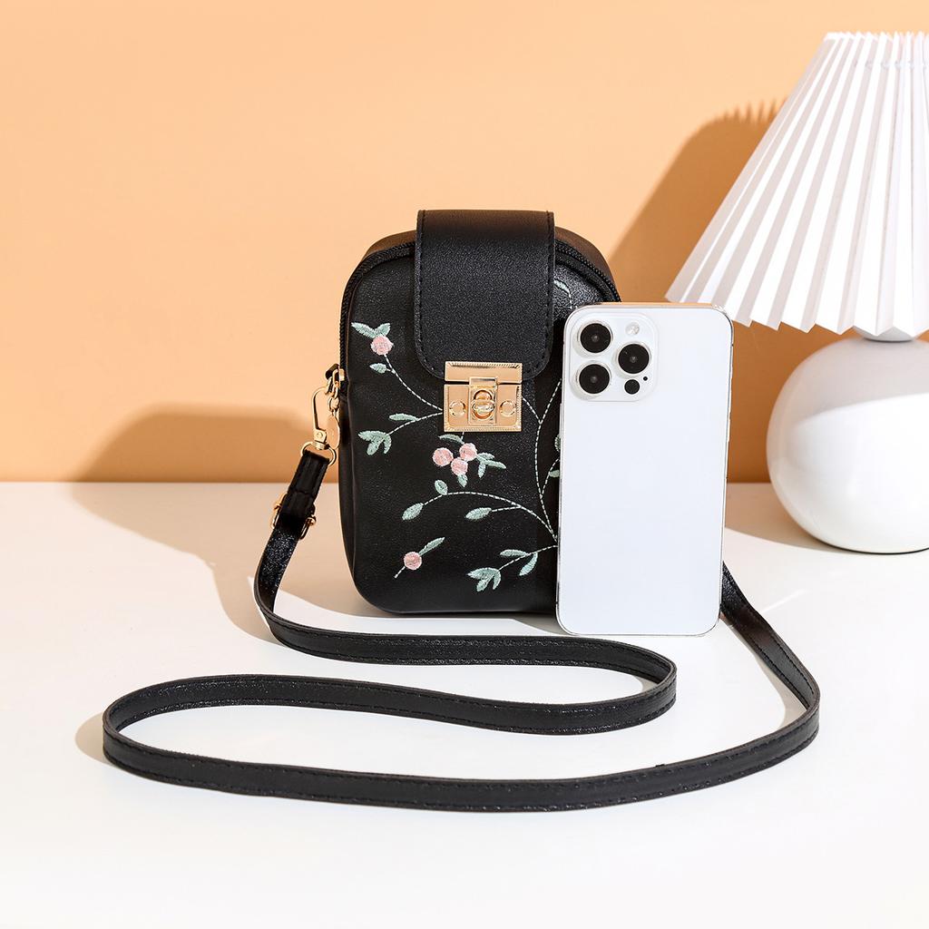 JYL TS Women's Sling Bags  Needle Bag 124 Crossbody PU Embroidered Ins Bag