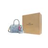 Coach Llavero con Logo Rowan 17 Firma Correa de Hombro Desmontable Ajustable Cierre de Cremallera Bolso Boston de Algodón Bolso Cruzado Mini CDY30-IMNIM