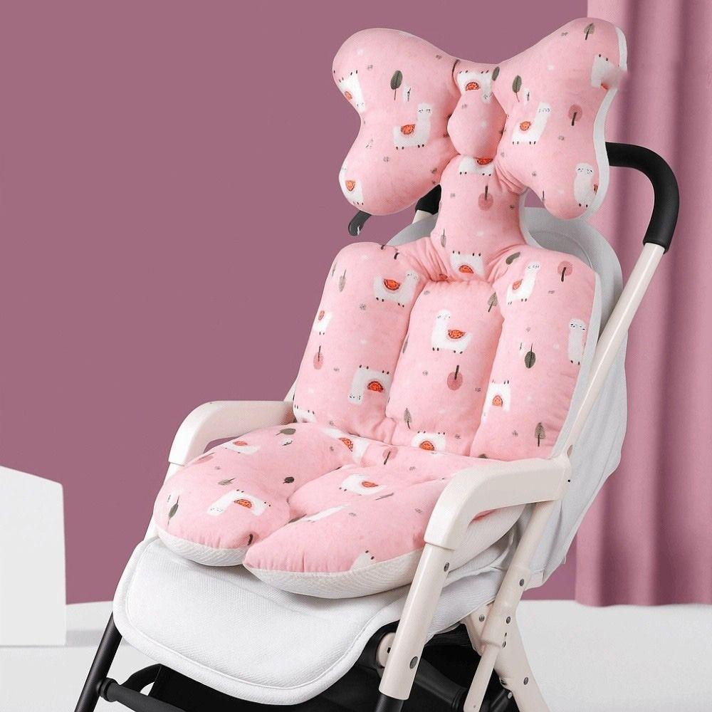 Cartoon Printed Baby Stroller Cushion Comfortable Dining Chair Cotton Pad Stroller Accessories