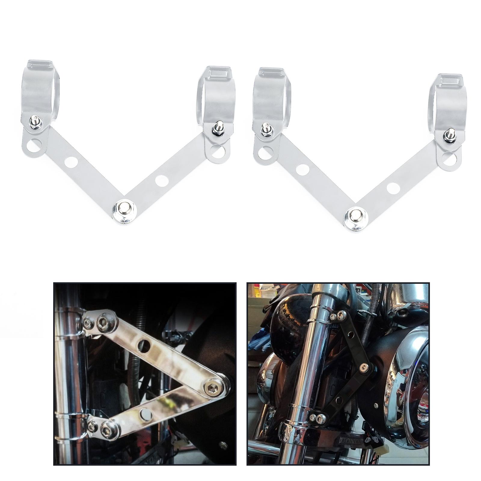 

28мм-41мм Хромированный Кронштейн Крепления Фары для Вилки Адаптер Держателя Мотоциклетной Фары
