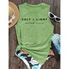 Elegant Vest for Women Salt & Light Biblical Verse Print Casual Loose Summer Vest Fashionable and elegant tops for commuting, vacation, and everyday