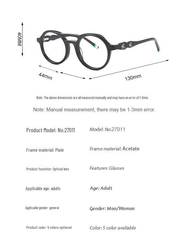 New High-End Retro Aviator Glasses with Slimming Design - Model 2701