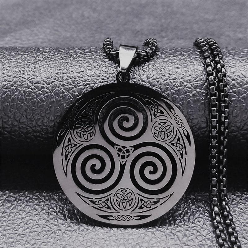 Stainless Steel Witchcraft Vortex Necklace Viking Necklace Jewelry Accessory