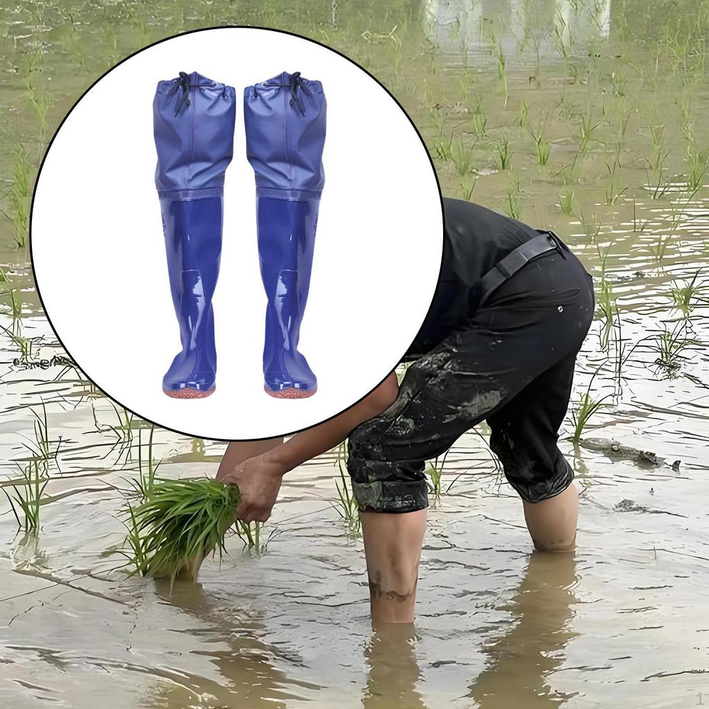 Fishing Waders Hip Wader for Adults Wear Resistant Gardening Breathable Water Pants Rain Boots