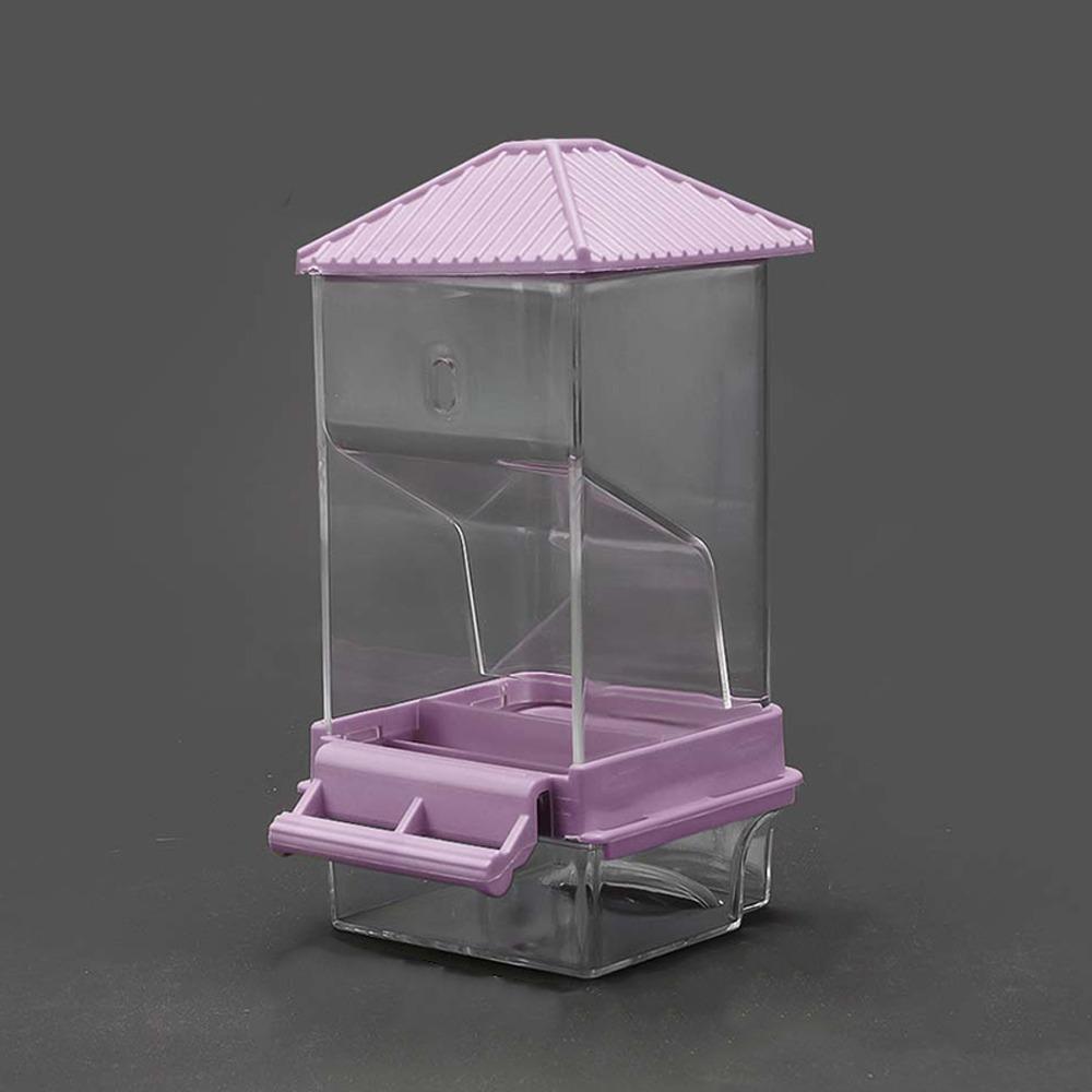 

Акриловая автоматическая кормушка для птиц, не пачкающаяся, подвесная кормушка для попугаев, аксессуары для птичьей клетки фиолетовый