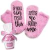 Luxury Fuzzy Wine Socks In Cupcake Gift Packaging Women Winter Fuzzy Plush Slipper Crew Socks Funny Accessory Present for Wife