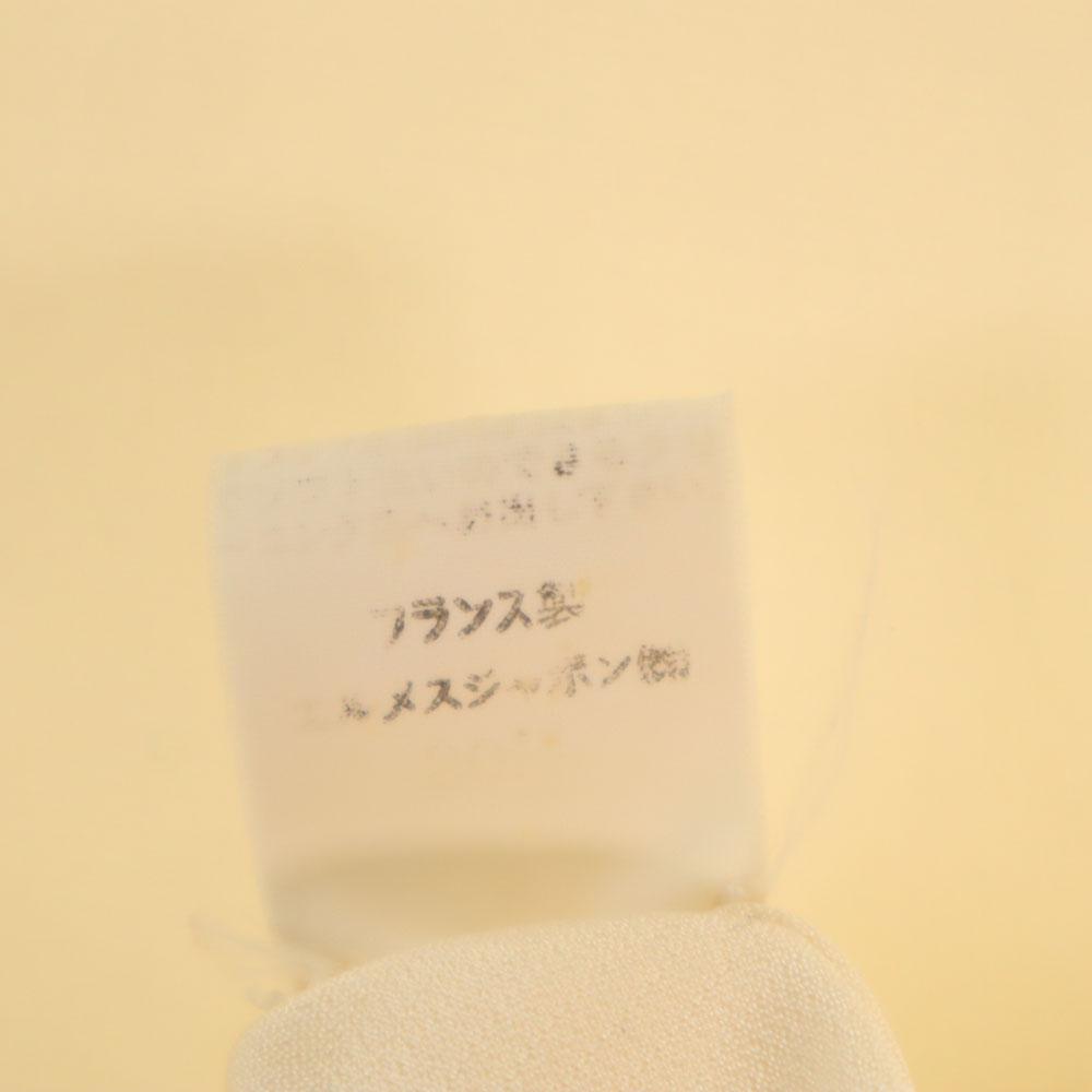 Hermes French Silk Blend Old Long Sleeve Shirt 38 Beige Women Used