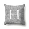 Polyester Pillowcase Home Decoration Gray Bottom Pillowcase 26 English Letter Cushion Cover