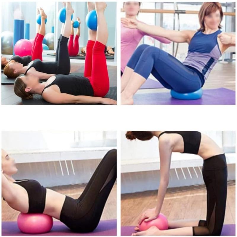 4 Pz Pallone Esercizio, 25 cm Pallone Morbido Yoga, Pallone Ginnastica Morbido Antiscivolo per Bambini con Pompa, Pallone Fitness, Piccolo per Yoga, Stretching e Allenamento Core