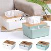 Plastic Wood Tissue Box White Towel Napkin Tissue Holder  Disposable Paper