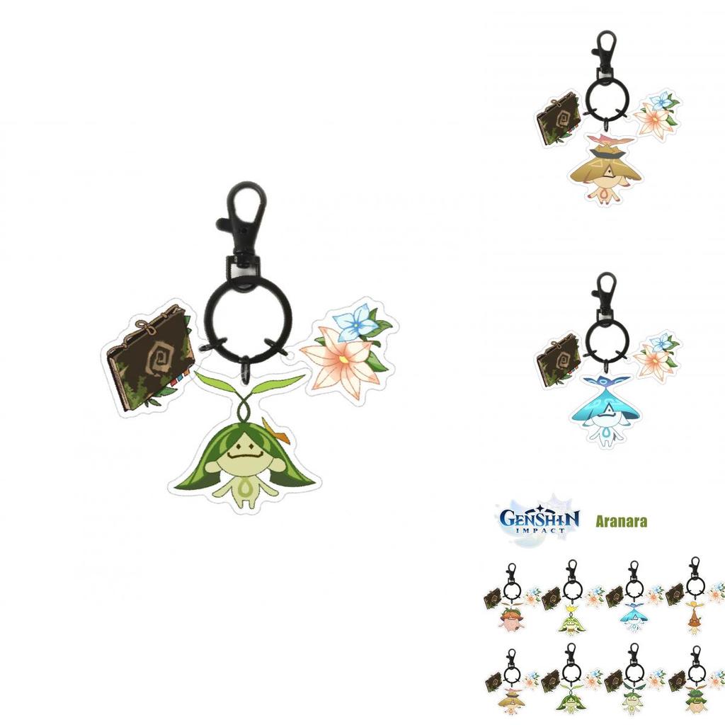 Genshin Impact Aranara Acrylic Keychain Fashionable Double Sided Printing Cartoon Character Keyring Bag Pendant