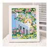 LEADINTOP Diamond Art Cute Cat 15x20cm Framed Flower Mosaic Art Bead Art Set for Children Adults Stylish DIY Handmade Painting Craft Kit Artwork