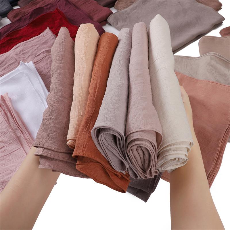 Ramadan Tinta Unita Quadrato 90cm Viscosa Hijab Sciarpa Donna Unicolore Musulmana Copricapo Sciarpe Musulman Fascia per Capelli Turbante Islamico Sjaal