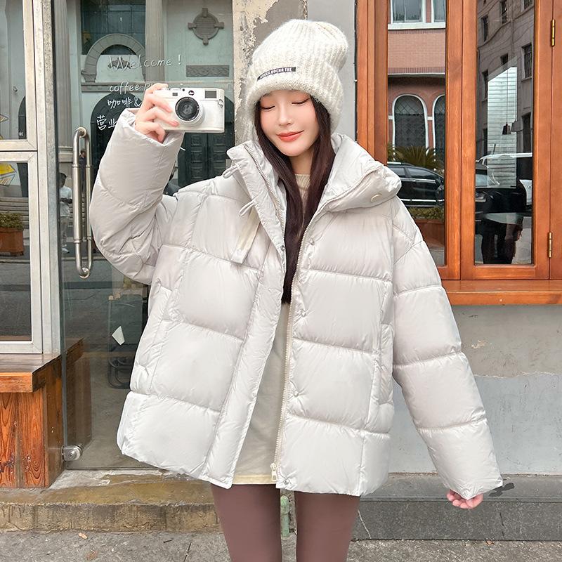Korean Version of Casual Short Down Cotton Clothes Women's Small Winter Cotton-padded Clothes Thickened Bread Clothes Jacket