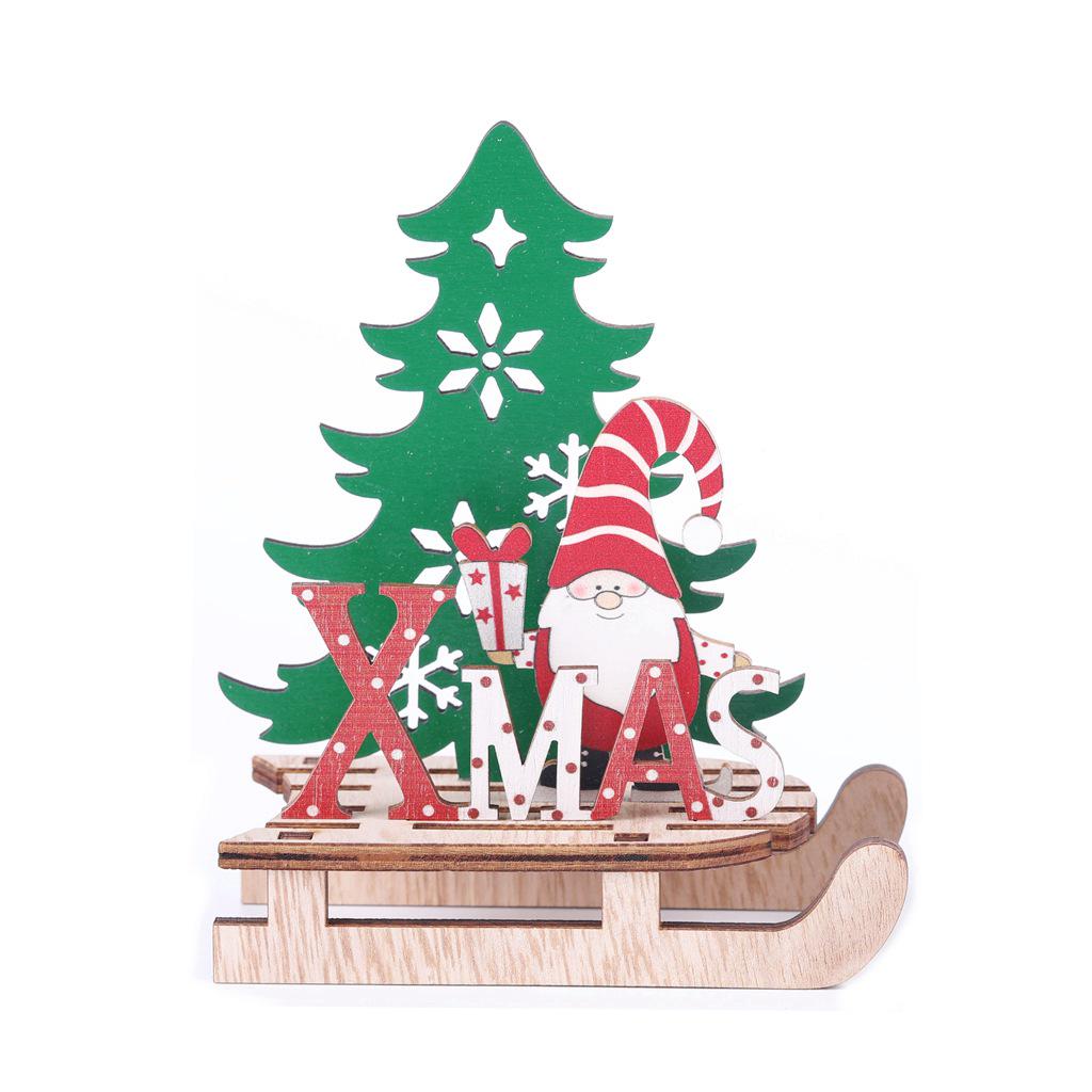 Creative DIY Wooden Santa Sleigh Ornament - Christmas Decoration & Children's Gift