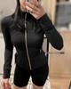 Giacca da Yoga Lu Family Defina Slim Fit con Collo Alto, Asciugatura Rapida - Morbida, Spazzolata, Elastica per l'Autunno