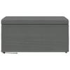 Stool Dark Grey 81 X 41 X 40 Cm Fabric and Particleboard