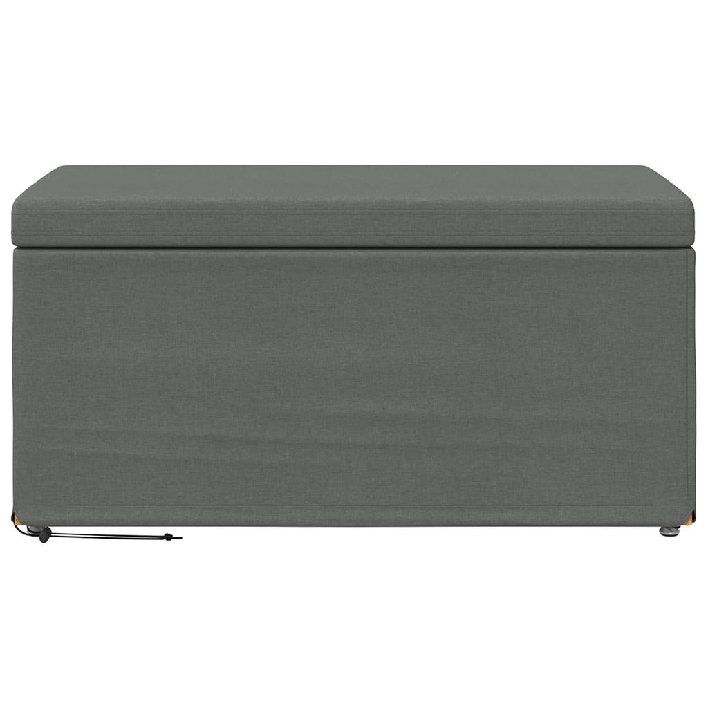 Stool Dark Grey 81 X 41 X 40 Cm Fabric and Particleboard