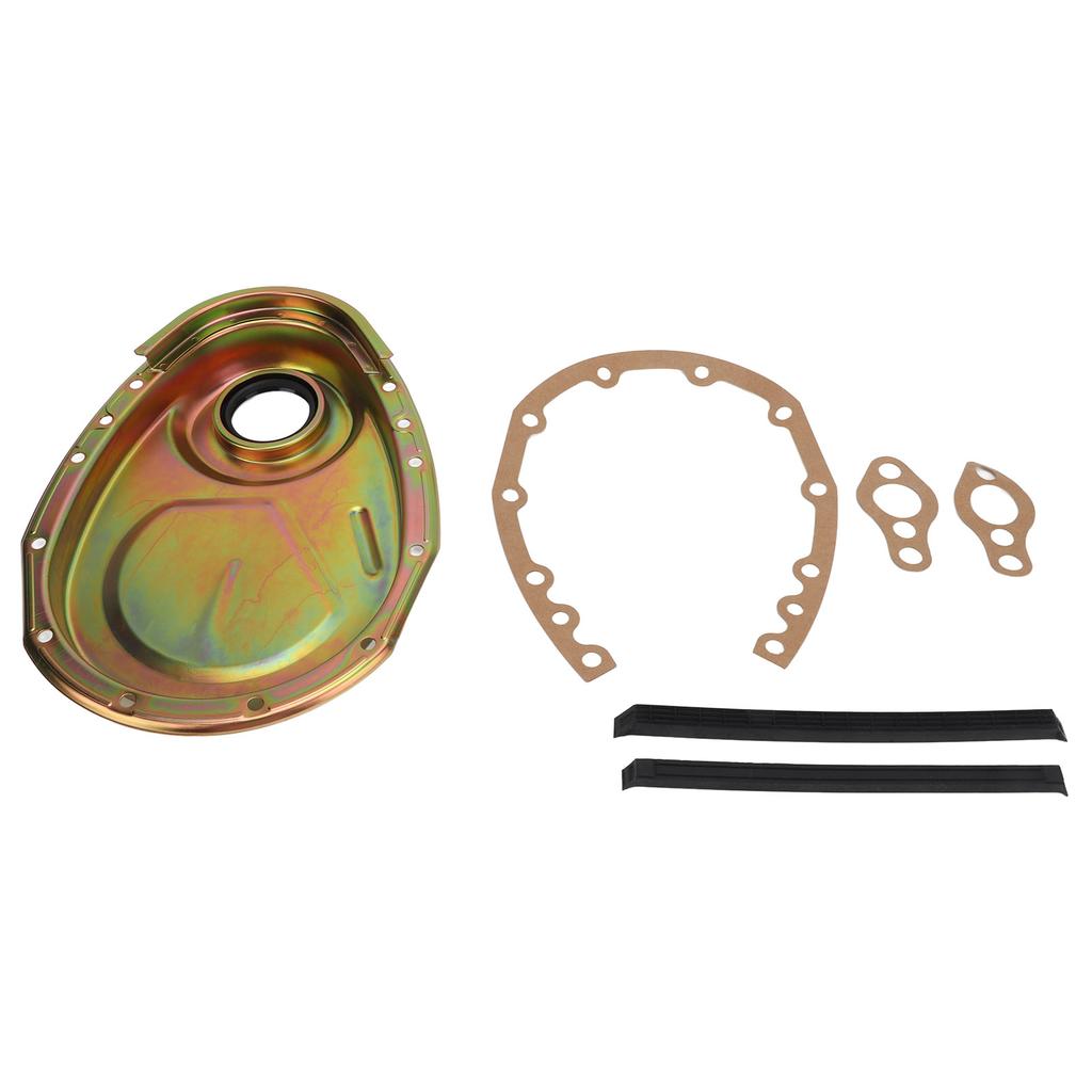 Timing Chain Cover Gasket Seal Bolts Kit Metal for SBC 283 327 305 350 383 400 Engines Color Zinc Plated