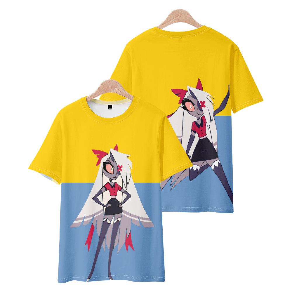 Summer Fashion Women/Men's Casual Anime Hazbin Hotel Printed Cosplay Short Sleeve T-shirts