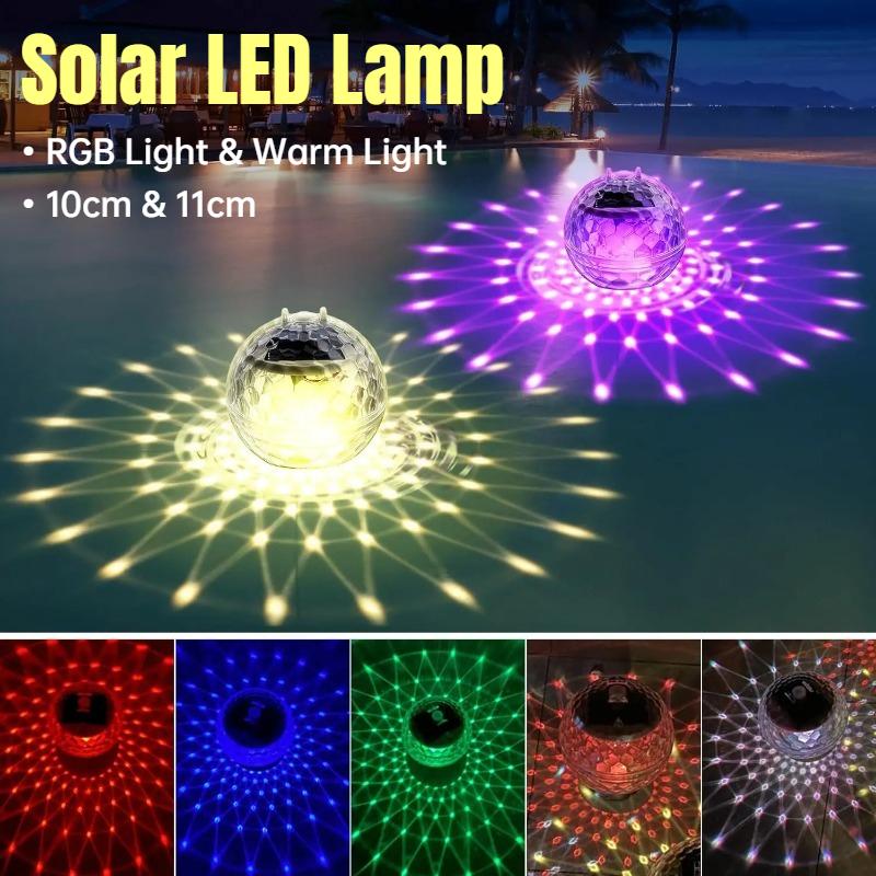 Floating Pool Lights, Floating Solar Pool Lights with RGB Color Changing Waterproof Pool Lights That Float for Swimming Pool