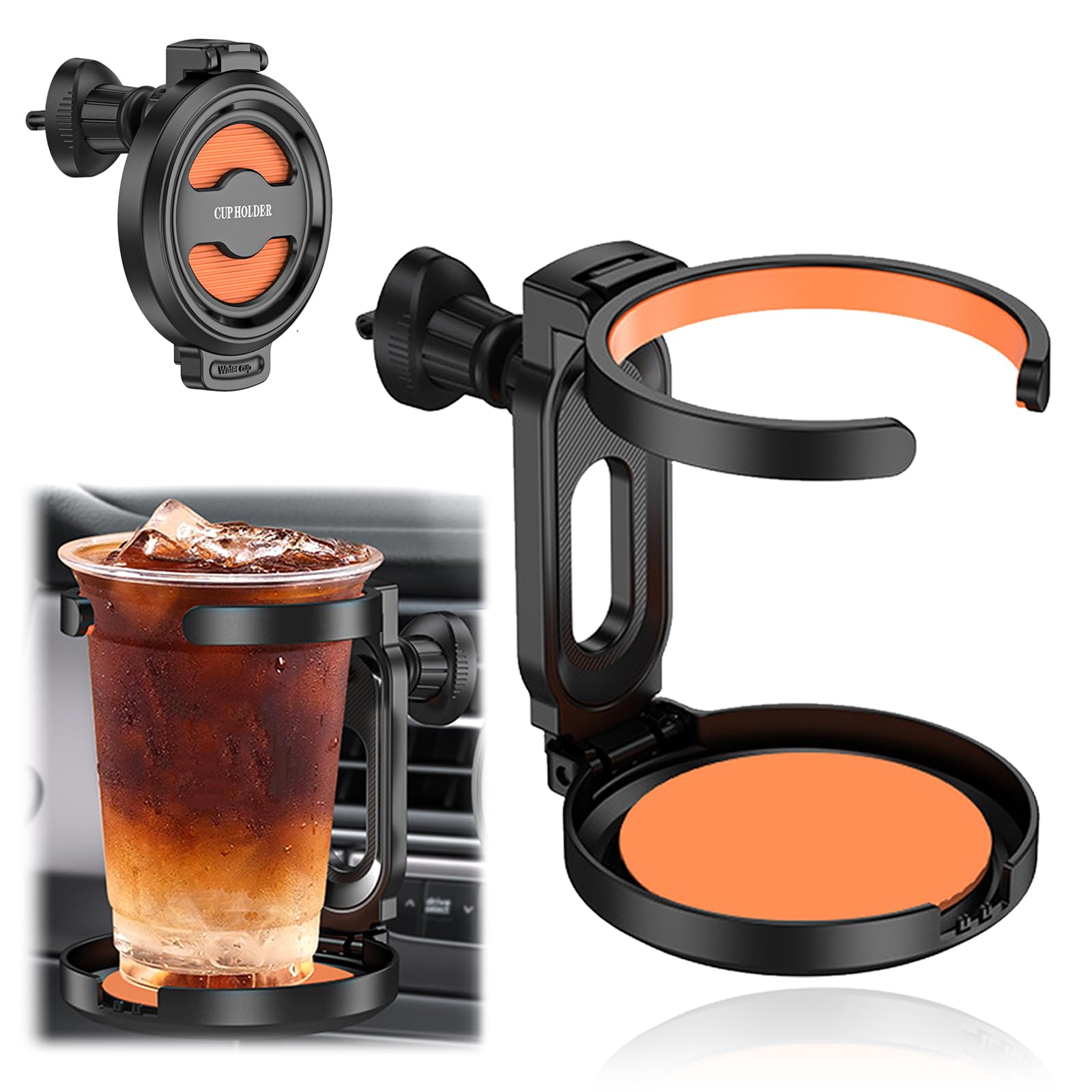 

Подстаканник, Автомобильный подстаканник, Для вентиляционного отверстия кондиционера, Автомобильный подстаканник, Складной, 360° оранжевый