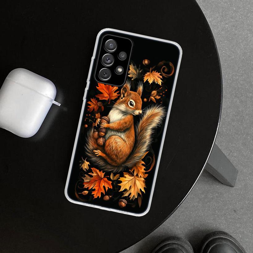 Animal Squirrel Phone Case Cover for Samsung Galaxy A12 A22 A32 A52 A72 A02S A51 A50S A31 A20S A10S Note 20 Ultra 10 Plus Galaxy