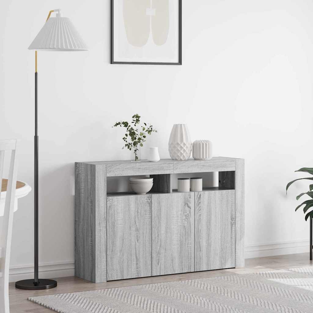 Sideboard Gray Sonoma 116 x 30 x 75 cm Particleboard