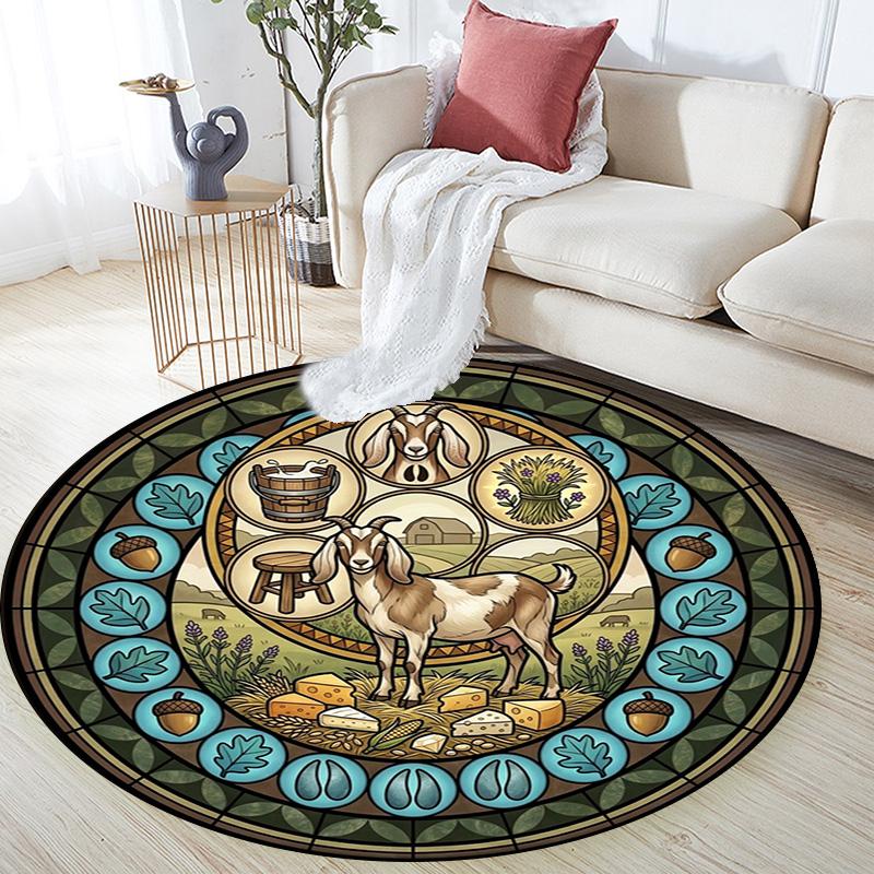 Birds Treasures Round Area Rug Under Office Chairs Bedroom Living Room Home Decor