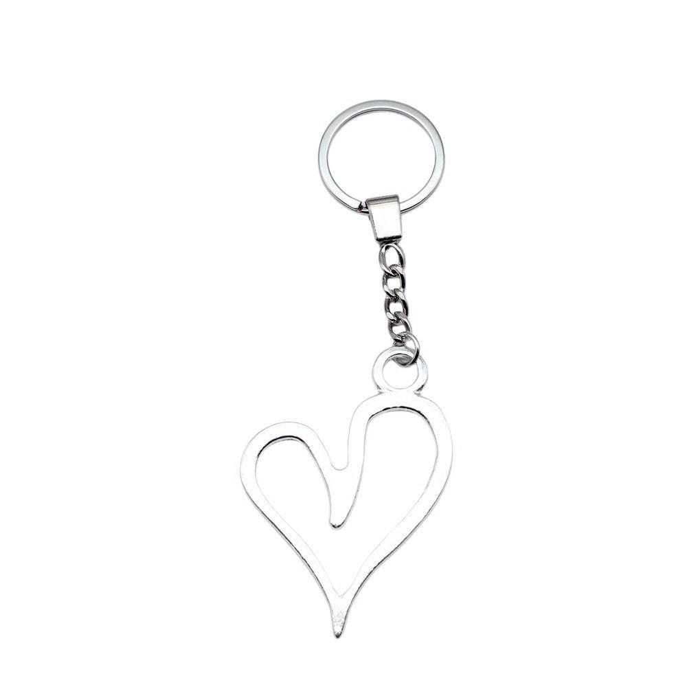 Minimalist Tags Heart Keychain Text Love Theme Key Ring 30mm Ring
