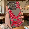 Red Lips Forming Heart Shape Shockproof Phone Case for Iphone 16 15 14 13 12 11 Pro Max/Mini Anti-Scratch Premium Hard Cover