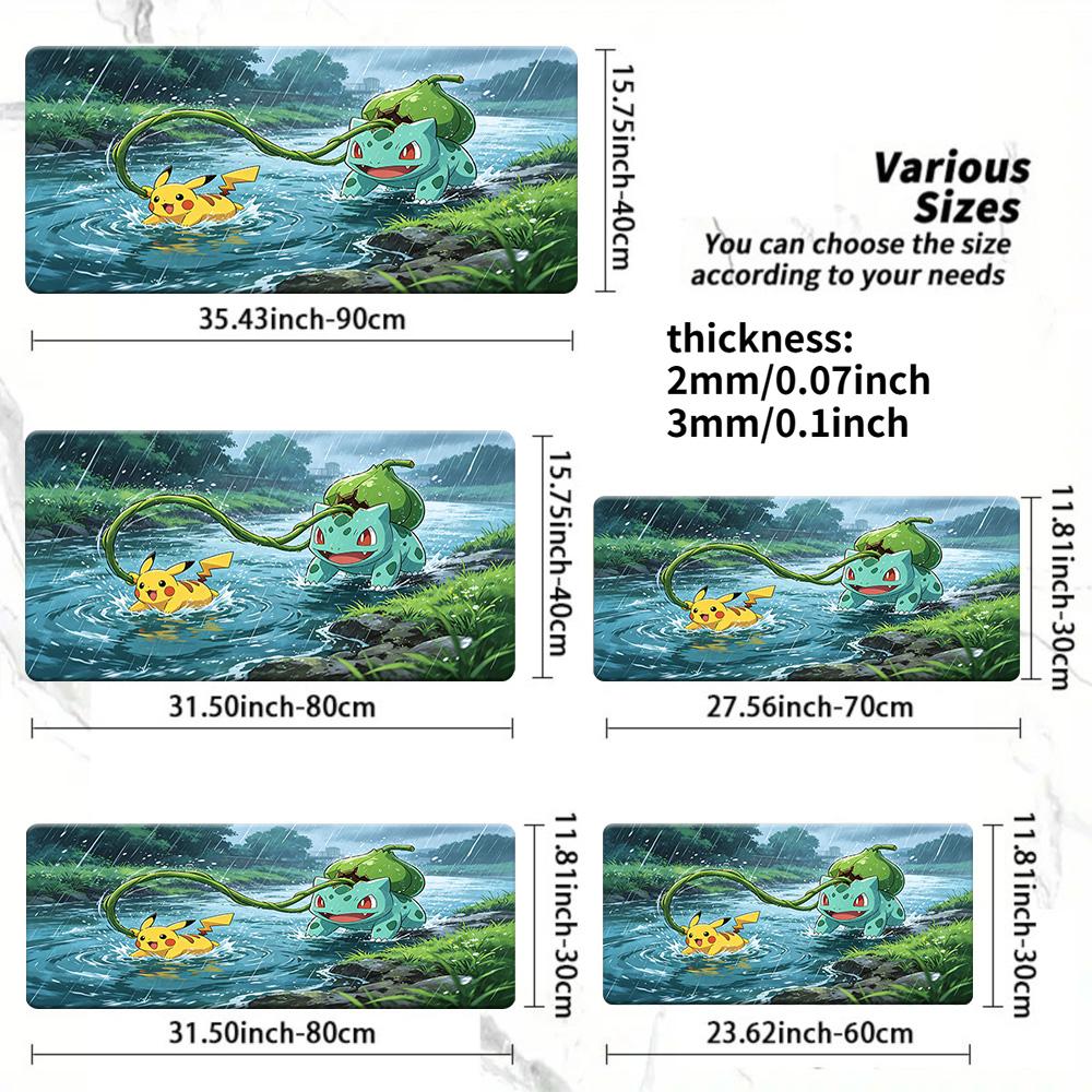 Lucario Autumn Forest Sunset Gaming Desk Mat NonSlip Washable Mouse Pad 30x80x0.2cm